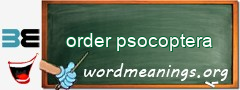 WordMeaning blackboard for order psocoptera